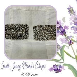 Vintage 1940s Floral Vine Shoe Clip Set (J204)